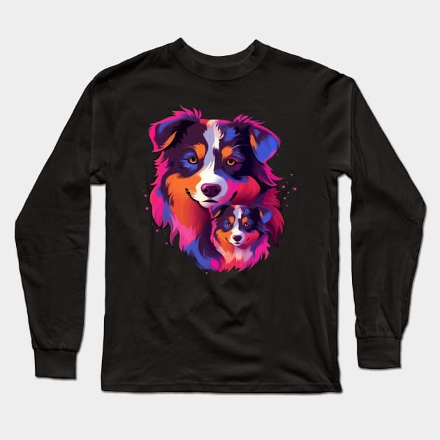 Australian Shepherd Mothers Day Long Sleeve T-Shirt by JH Mart